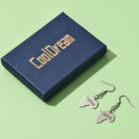 CoolDream 316L Stainless Steel Africa Map Design Earrings