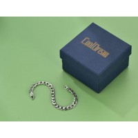 Cooldream Men Sturdy Figaro/Cuban Chain Bracelet